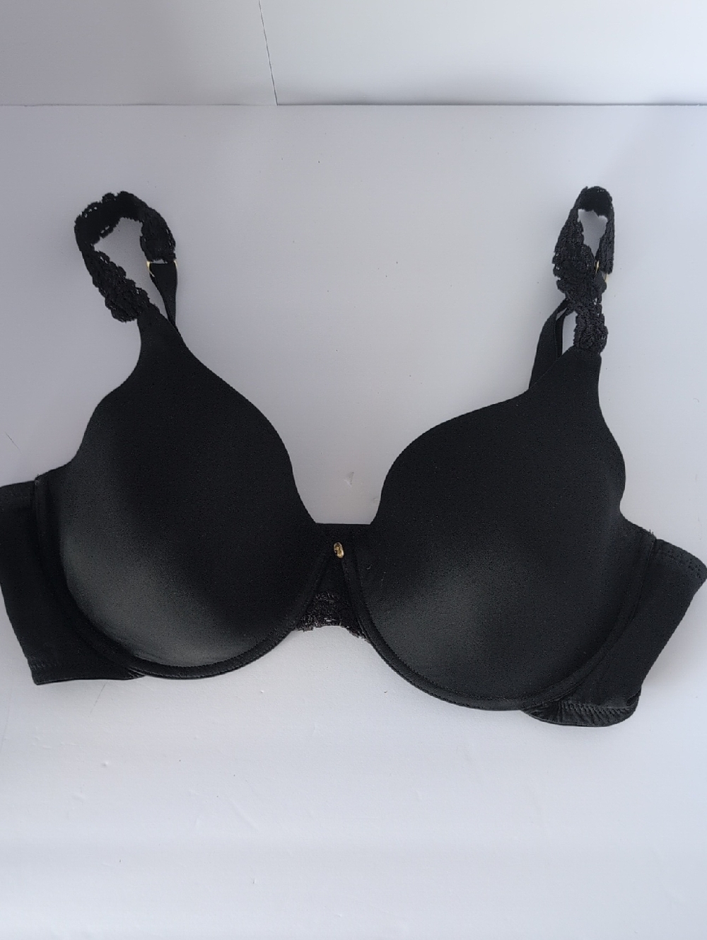 Natori Black Lace-Trim T-Shirt Bra